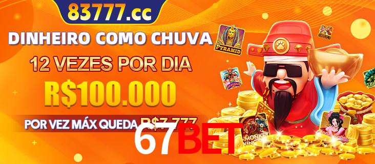 Banner do programa de recompensas Recomende para amigos do 67BET, detalhando os bônus por convidar amigos, com prêmios que chegam a R$288.888.